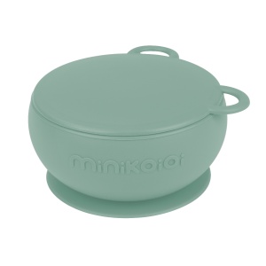 Bol Minikoioi cu Ventuza si Capac, 100% Premium Silicone â€“ River Green - Img 3