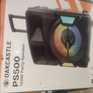 Boxa portabila 2.0 Oakcastle, Majority, 2 microfoane, tripod si telecomanda incluse, 150 W, negru, Resigilat, Grad A - Img 6