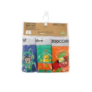 Boxeri din bumbac organic, pentru baieti, Zoocchini Space Force, 4-5 ani - set 3 buc - Img 3