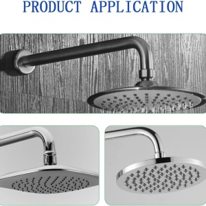 Brat de extensie pentru dus Vigime, otel inoxidabil, argintiu, 40,6 x 10,5 cm