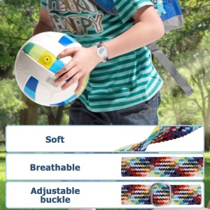 Bratara pentru AirTag Seltureone, textil/silicon, multicolor, 15-18 cm