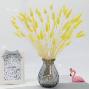 Buchet de pampas uscat Dxinye, 40 fire, galben, 40 cm