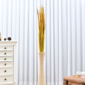 Buchet decorativ pentru vaze de podea LEEWADEE, iarba naturala uscata, galben, 120 cm - Img 3