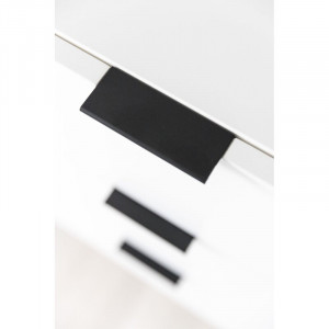 Bufet Dujardin, alb/negru, 80 x 180 x 45 cm - Img 2