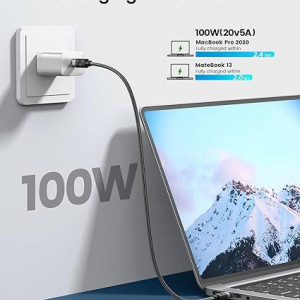 Cablu compatibil cu diferite modele de telefoane si laptop-uri cu interfata USB-C la USB C, ORICO, 100W - Img 5