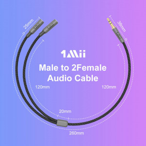 Cablu de extensie 3,5 mm pentru laptop/tableta 1mii, negru, 26 cm - Img 5