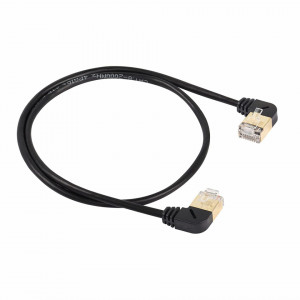 Cablu Ethernet masculin CAT8 la 90 de grade SinLoon, 40 Gbps, 2000 MHz, de la stanga la dreapta, 50 cm - Img 4