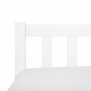 Cadru de pat Zebulon, lemn, alb, 187 x 208 cm - Img 3
