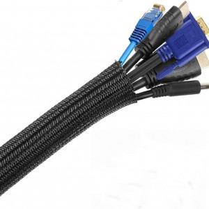 Conducta pentru cablu Ausolee, poliester, negru, 3 m X 13-20 mm