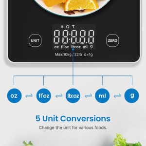 Cantar SMART Digital Nutritional de Bucatarie RENPHO R-T001 – Bluetooth, Calorii, Dieta si Fitness, compatibil Apple Health, Fitbit, Samsung Health - Img 7