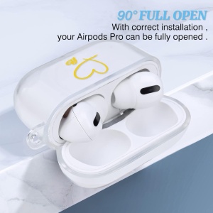 Carcasa de protectie pentru Airpods Pro Newseego, TPU/metal, alb/auriu