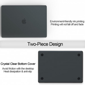 Carcasa de protectie pentru MacBook Air A2681(M2) 2022 AiGoZhe, plastic, negru, 13,6 inchi