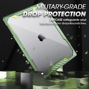 Carcasa de protectie pentru MacBook Pro 14 inch SUPCASE, poliuretan termoplastic, verde - Img 6