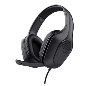 Casti Gaming cu fir Trust GXT415P ZIROX, drivere 50mm, microfon pliabil, compatibil PC, PS4/PS5/Xbox, cablu 2m, negru, Resigilat, Grad B