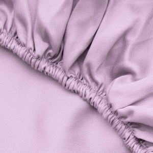 Cearsaf de pat cu elastic Premium Ranforce, bumbac 100%, 100x200+30 cm, liliac - Verificat A · Re-Bloom - Img 3