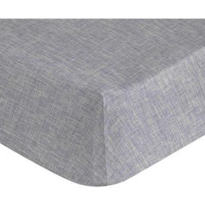 Cearsaf pat cu elastic Linen gri, 175x200 cm
