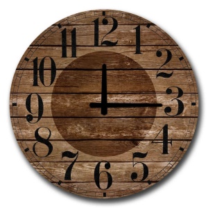 Ceas decorativ de perete Wallxpert, MDF, Φ50cm, Maro/Negru - Verificat A · Re-Bloom