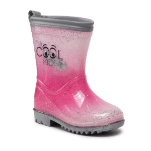 Cizme de cauciuc Perletti cu sclipici marime 26 27 roz fuchsia