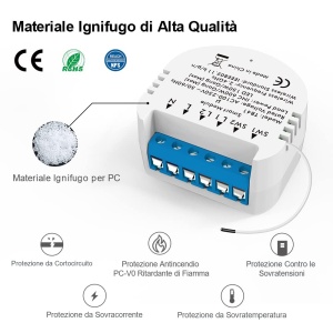 Comutator fara fir cu aplicatie mobila Milfra, ABS ,alb, 250 V,  4 x 4,3 cm