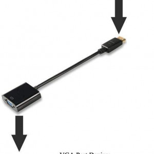 Convertor DisplayPort la VGA Gana, negru/auriu, 25 cm - Img 2