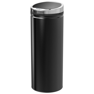 Cos de gunoi automat, cu senzor si infrarosu, ABS/otel inoxidabil, negru/argintiu, 30,5 x 30,5 x 81,5 cm, 50 L, Resigilat, Grad A - Img 1