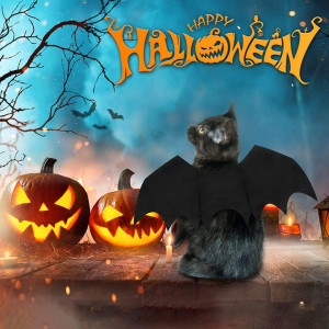 Costum de Halloween pentru animalul de companie Dazztime, pasla, negru, 48 x 20 cm - Img 3