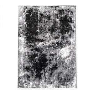 Covor Barrows, polipropilena, gri/negru, 120 x 170 cm