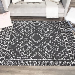 Covor CosmoLiving, textil, alb/negru, 200 x 290 cm