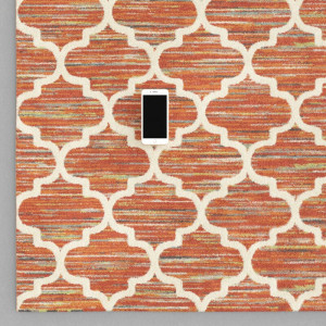 Covor Crantor, polipropilena, portocaliu/alb, 160 x 230 cm - Img 4