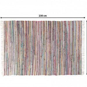 Covor Danca, tesut manual, multicolor deschis, 160 x 230 cm - Img 8