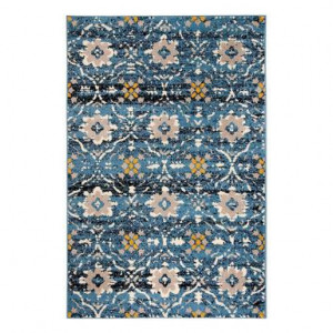 Covor Joan, textil, crem/albastru, 91 x 152 cm