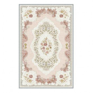 Covor Olivia, textil, fildes/roz, 80 x 150 cm