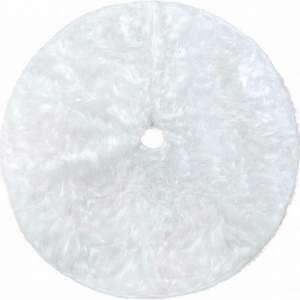 Covoras pentru bradul de Craciun YXHZVON, alb, blana sintetica, 120 cm