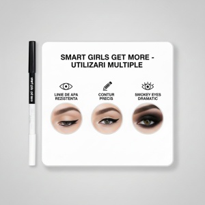 Creion de ochi dual Smart Girls Get More, Rezistent la Apa, Textura Moale, Acoperire Intensa - Creion Dermatograf - Img 5