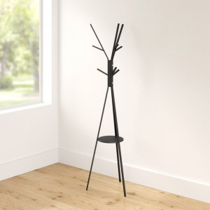 Cuier Dorian, MDF/metal, negru, 180 x 45 x 45 cm - Img 2