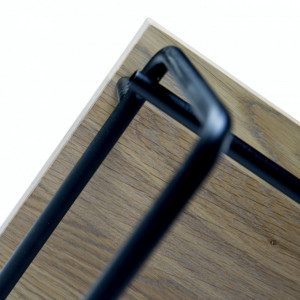 Cuier Opp III stejar/metal, maro/negru, 70 x 25 x 29 cm - Img 4