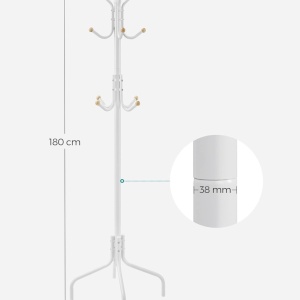Cuier Songmics, otel, alb/auriu, 55 x 180 cm, Resigilat, Grad A - Img 2