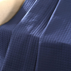Cuvertura de pat ENCOFT, poliester, albastru inchis, 150 x 200 cm - Img 8