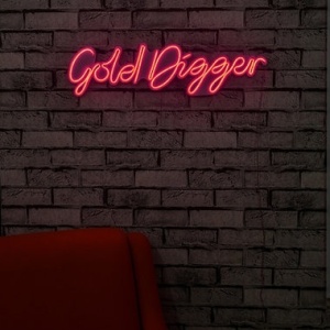 Decor de perete Re-Bloom, Gold Digger, LED, PVC, roz, 64 x 16 x 2 cm - Img 3