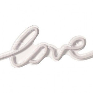 Decoratiune luminoasa Tomasucci Love, plastic, 45 x 1,6 x 19 cm