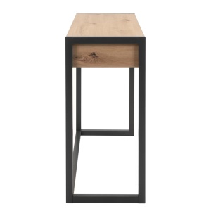 Denville masa consola 100x35x75 cm, 2 sertare, PAL/MDF, sine metalice cu rulmenti, stejar artisan/gri antracit - Verificat A · Re-Bloom - Img 4