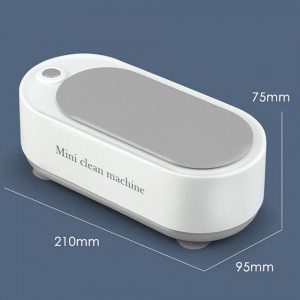 Dispozitiv portabil de curatat bijuterii/ceasuri cu ultrasunete SHINROAD, USB, plastic,albastru inchis/galben, 350 ml, 21 x 9,5 x 7,5 cm - Img 4