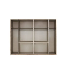 Dressing Mainz, PAL/MDF, alb/gri, 210 x 270 x 54 cm