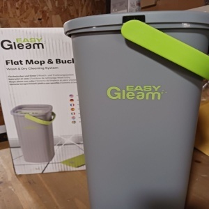 EasyGleam set mop plat + galeata 2 camere, maner inox 131cm, cap mop microfibra 32x12.5cm, galeata 39x23x19cm 5.42L, 1 rezerva inclusa - Verificat A · Re-Bloom - Img 6