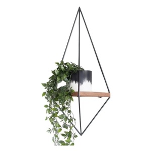 Evila Originals 792EVL2743, raft perete 60x23 cm, molid, metal, maro/negru - Verificat A · Re-Bloo - Img 1