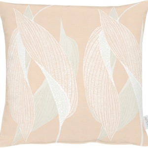 Fata de perna Apelt, bumbac/poliester, bej/alb, 46 x 46 cm