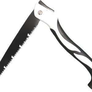 Fierastrau pliabil MANMEMU, otel inoxidabil/plastic, alb/negru, 62 cm