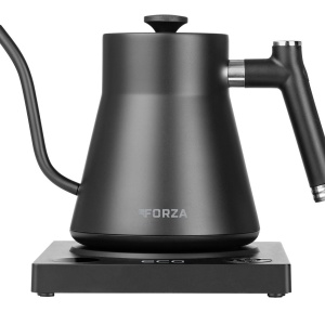 Fierbator electric ECG Forza 8000 Pour over Nero, 1200 W, 1 litru, otel inoxidabil, negru mat - Img 1