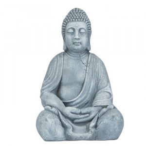 Figurina Buddha Towe, ceramica, gri, 50 x 30 x 25 cm