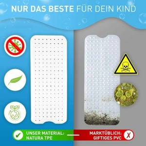 Flipline covoras antiderapant cada baie 100x40 cm, 200 ventuze flex, TPE 100% BPA-free, fara PVC, lavabil 30°C - Verificat A · Re-Bloom - Img 3